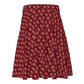 Sketched Stars Burgundy Skater Skirt *